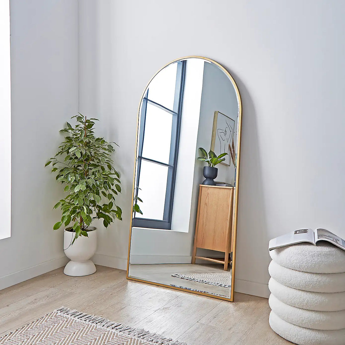 Leaner Mirror Apartment Arched Full Length