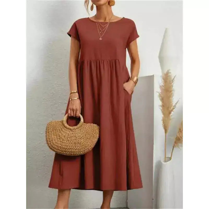 Fernanda Long Linen Dress