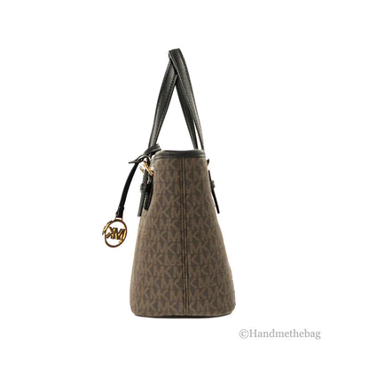 Michael Kors XS Brown Black Carryall Tote Convertible Bag