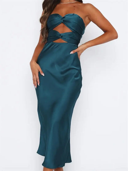 Strapless Backless Long Dress