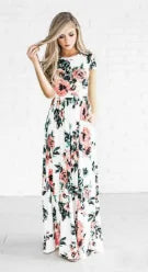 Bohemian Printed Maxi Long Dress