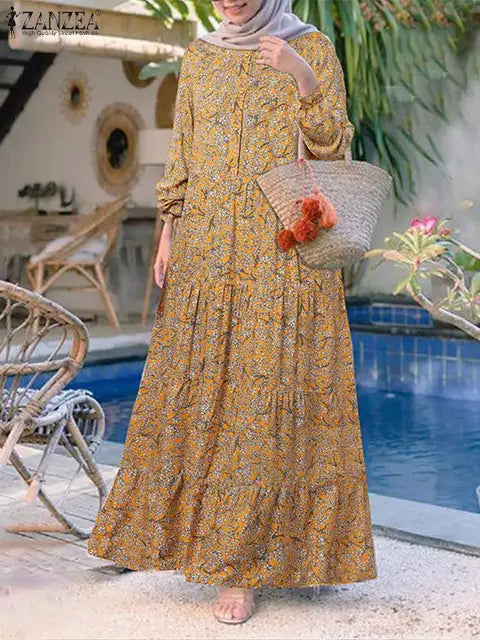 Floral Print Abaya Sundress