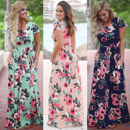 Bohemian Printed Maxi Long Dress