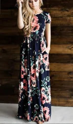 Bohemian Printed Maxi Long Dress