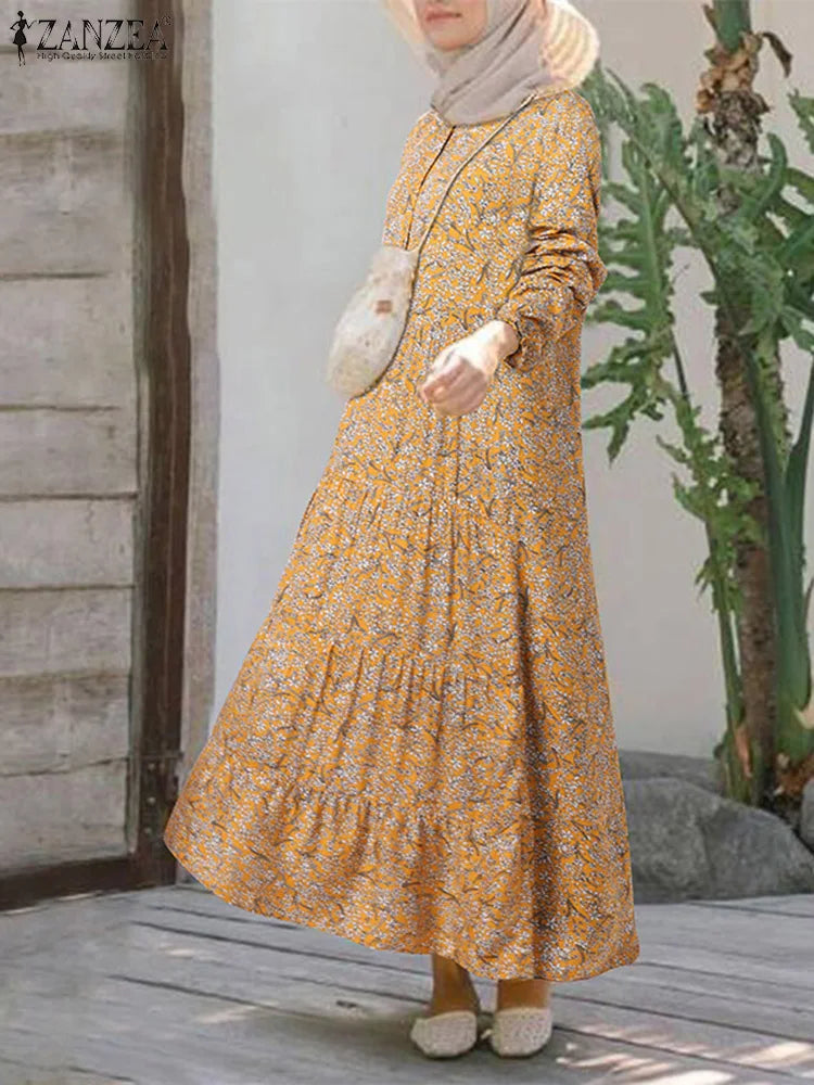 Floral Print Abaya Sundress