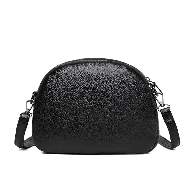 Leather Round Shoulder Bag