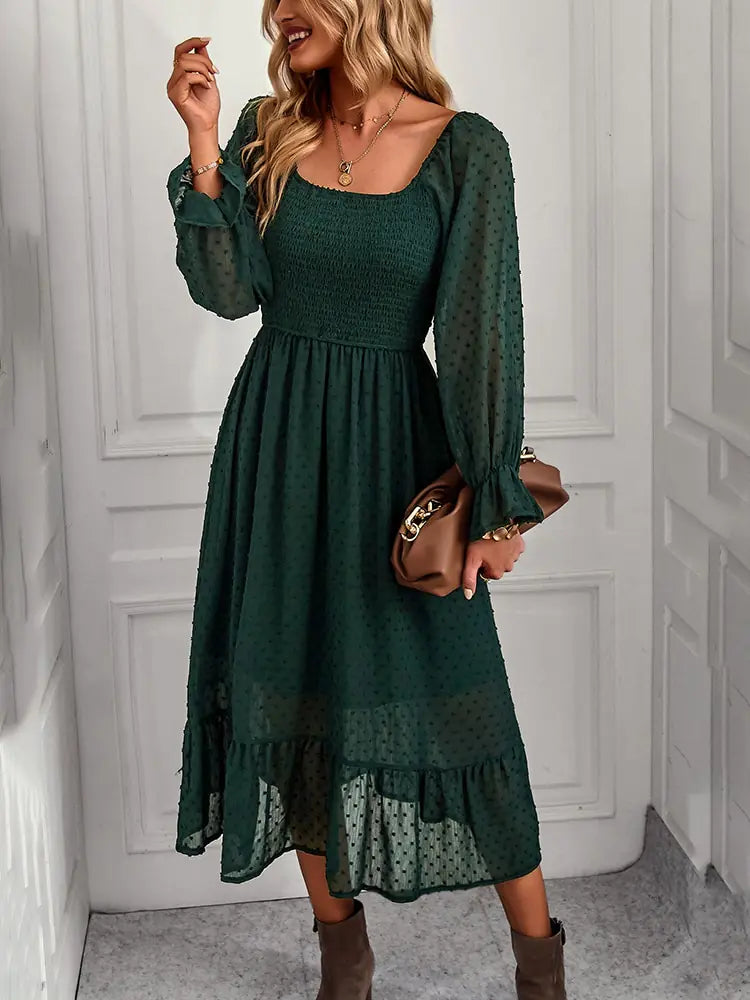 GAOVOT Ruffle Dress