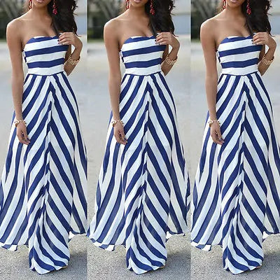 Sexy Summer Long Sleeveless Dress