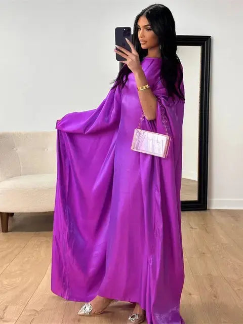 Satin Butterfly Abaya