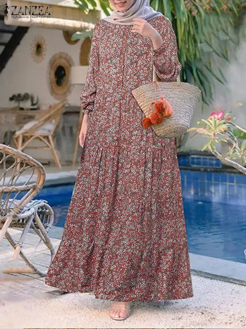 Floral Print Abaya Sundress