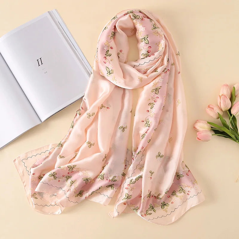 Luxury Floral Silk Scarf