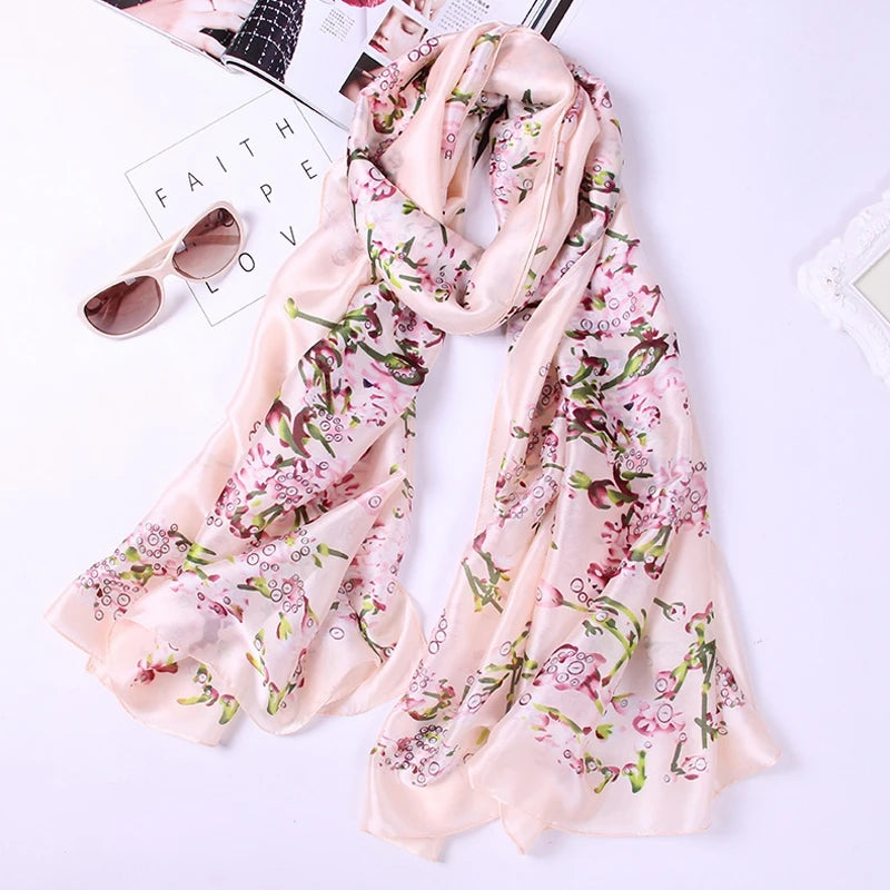 Luxury Floral Silk Scarf