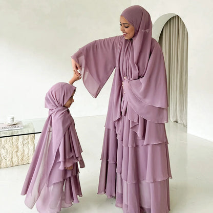 Luxury Chiffon Abaya Dress