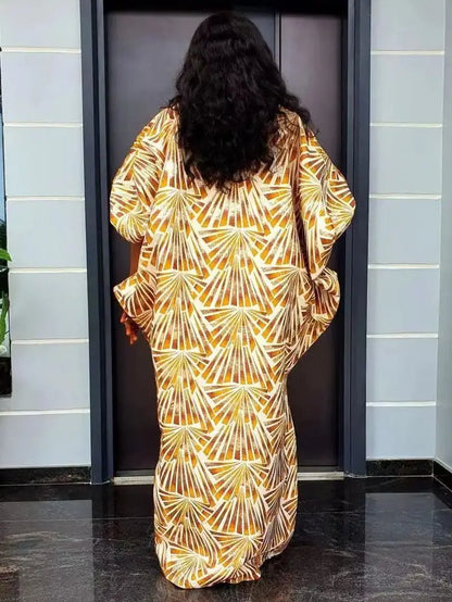 Elegant Plus-Size African Maxi Dress