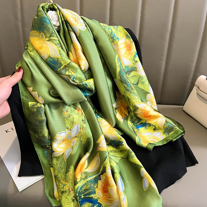 Luxury Floral Silk Scarf