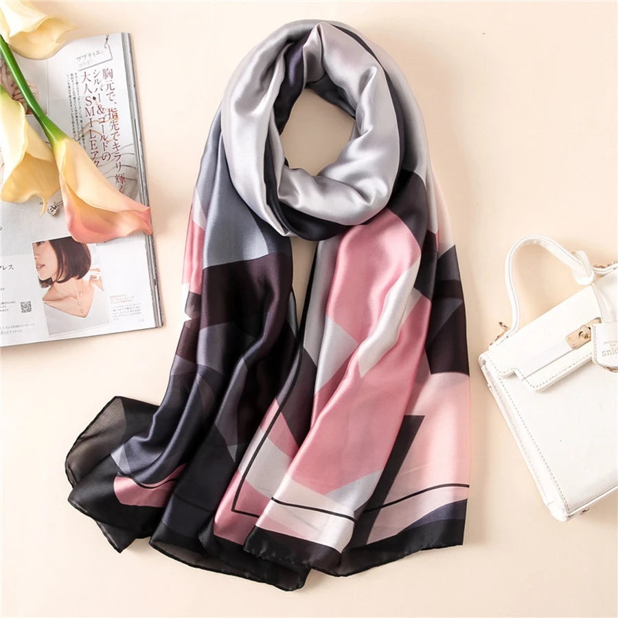 Luxury Floral Silk Scarf