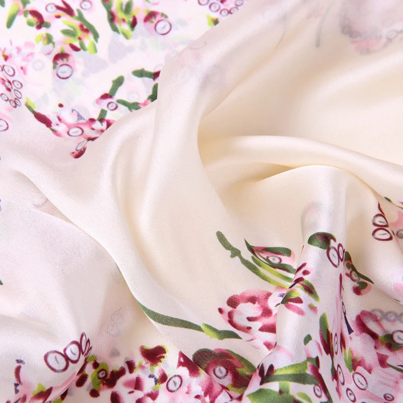 Luxury Floral Silk Scarf