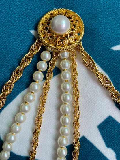 Vintage Baroque Pearl Waist Belt