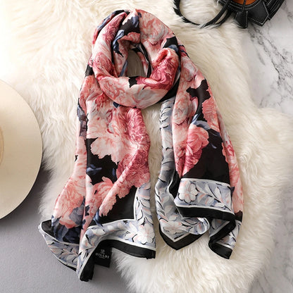 Luxury Floral Silk Scarf