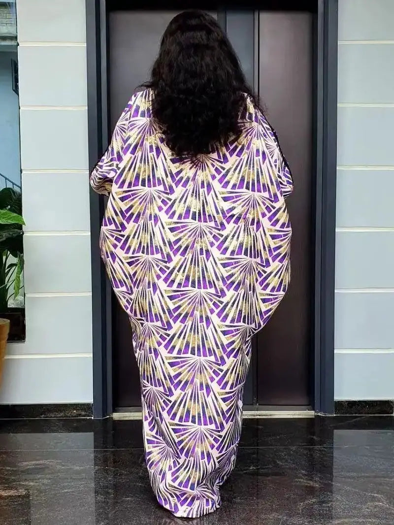 Elegant Plus-Size African Maxi Dress