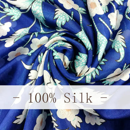 Luxury Silk Flower Scarf