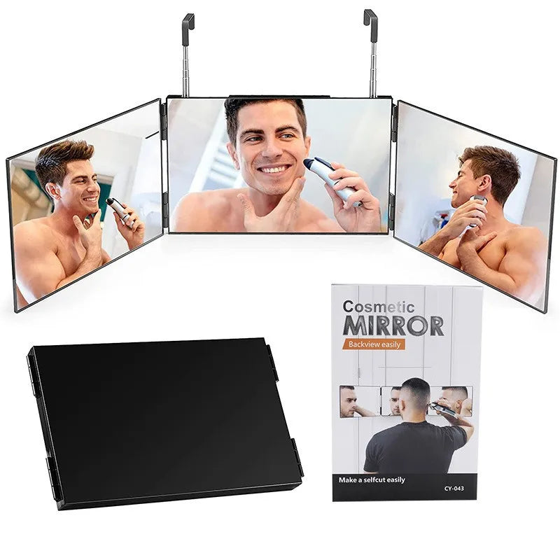 Trifold LED Haircut Mirror