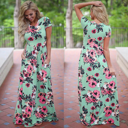 Bohemian Printed Maxi Long Dress