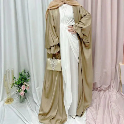 Musulmane Abaya Elegant Satin Dress